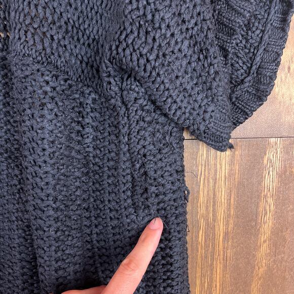 Chicos Womens Sweater Brown Cardigan Knit Chunky Open Front Dolman 3 (XL) - Picture 12 of 13